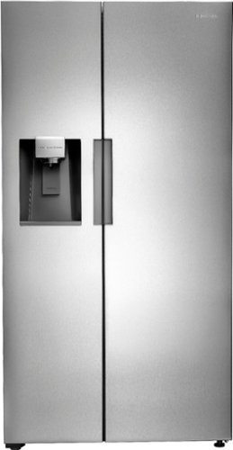Insignia™ - 26 5/16 Cu. Ft. Side-by-Side Refrigerator - Stainless Steel