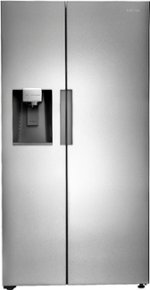 Insignia™ - 26 5/16 Cu. Ft. Side-by-Side Refrigerator - Stainless steel - Front_Standard