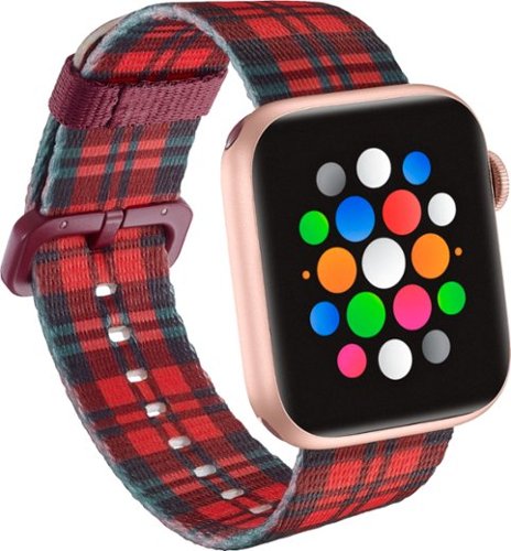 Modal™ - Woven Nylon Watch Band for Apple Watch 38mm and 40mm - Red Plaid
