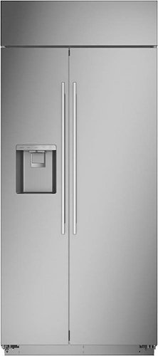 Monogram - 20.4 Cu. Ft. Side-by-Side Built-In Refrigerator with Dispenser - Stainless steel