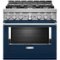 KitchenAid - Commercial-Style 5.1 Cu. Ft. Slide-In Gas True Convection Range with Self-Cleaning - Ink Blue-Front_Standard