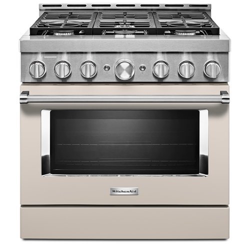 KitchenAid - Commercial-Style 5.1 Cu. Ft. Slide-In Gas True Convection Range with Self-Cleaning - Milkshake