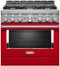 KitchenAid - Commercial-Style 5.1 Cu. Ft. Slide-In Gas True Convection Range with Self-Cleaning - Passion Red-Front_Standard
