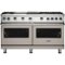 Viking - Professional 5 Series Freestanding Double Oven Gas Convection Range - Pacific Gray-Front_Standard