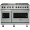 Viking - VGR Freestanding 7-Series Gas 48"W Range - Arctic Gray-Front_Standard