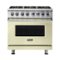 Viking - VGR Freestanding 7-Series Gas 36"W Range - Vanilla Cream-Front_Standard