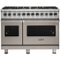 Viking - 5-Series Dual Fuel Self-Clean 48"W Sealed Burner Range - Pacific Gray-Front_Standard