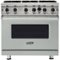 Viking - Professional 5 Series 5.1 Cu. Ft. Freestanding Gas Convection Range - Arctic Gray-Front_Standard