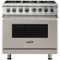 Viking - 5-Series 5.6 Cu. Ft. Self-Cleaning Freestanding Dual Fuel Convection Range - Pacific Gray-Front_Standard