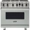 Viking - Professional 5 Series 5.1 Cu. Ft. Freestanding LP Gas Convection Range - Arctic Gray-Front_Standard