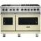 Viking - 5-Series Dual Fuel Self-Clean 48"W Sealed Burner Range - Vanilla Cream-Front_Standard