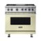 Viking - Freestanding 7 Series Dual Fuel Self-Clean 36"W Range - Vanilla Cream-Front_Standard