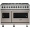 Viking - 5-Series Dual Fuel Self-Clean 48"W Sealed Burner Range - Pacific Gray-Front_Standard