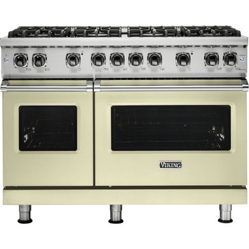 Viking - Professional 5 Series Freestanding Double Oven Gas Convection Range - Vanilla cream