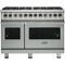 Viking - 5-Series Dual Fuel Self-Clean 48"W Sealed Burner Range - Arctic Gray-Front_Standard