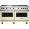 Viking - Professional 5 Series Freestanding Double Oven Gas Convection Range - Vanilla Cream-Front_Standard