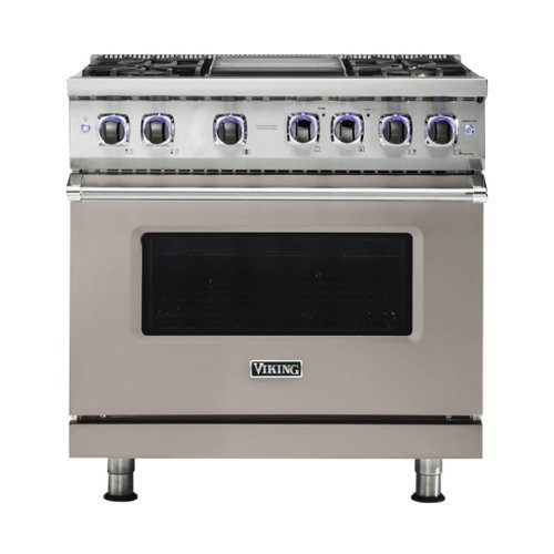 Viking - Professional 7 Series 5.1 Cu. Ft. Freestanding Gas Convection Range - Pacific Gray
