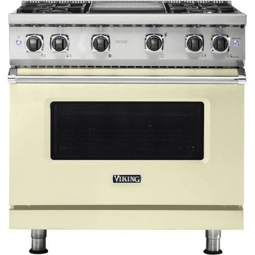

Viking - Professional 5 Series 5.1 Cu. Ft. Freestanding LP Gas Convection Range - Vanilla Cream