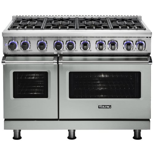Viking - Professional 7 Series Freestanding Double Oven Gas Convection Range - Arctic gray