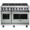 Viking - VGR Freestanding 7-Series Gas 48"W Range - Arctic Gray-Front_Standard