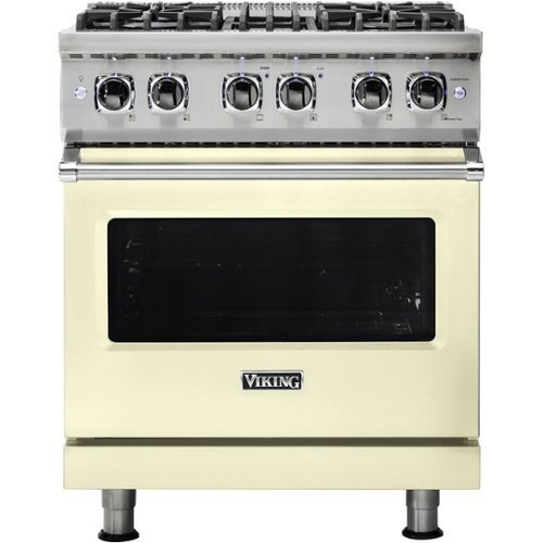 Viking - Professional 5 Series 4.7 Cu. Ft. Freestanding Dual Fuel LP Gas True Convection Range with Self-Cleaning - Vanilla cream