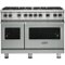 Viking - Professional 5 Series 6.1 Cu. Ft. Freestanding Double Oven LP Gas Convection Range - Arctic Gray-Front_Standard