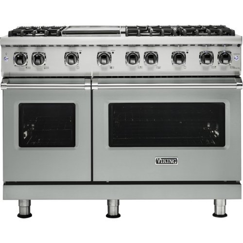 Viking - Professional 5 Series Freestanding Double Oven Gas Convection Range - Arctic gray