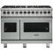 Viking - 5-Series Dual Fuel Self-Clean 48"W Sealed Burner Range - Arctic Gray-Front_Standard