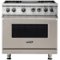 Viking - 5-Series 5.6 Cu. Ft. Self-Cleaning Freestanding Dual Fuel Convection Range - Pacific Gray-Front_Standard