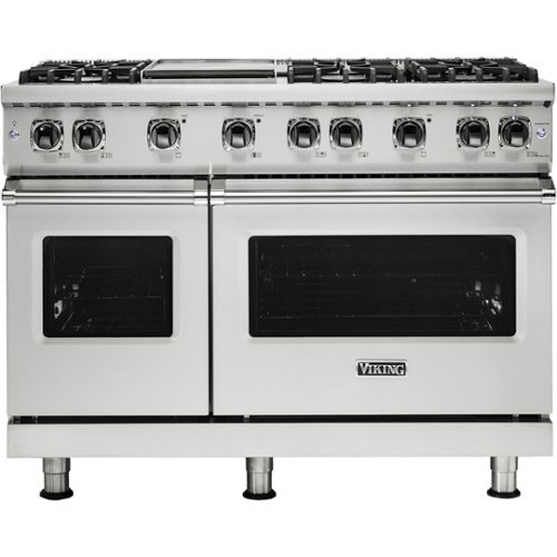Viking - Professional 5 Series Freestanding Double Oven Gas Convection Range - Arctic gray