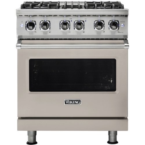 Viking - Professional 5 Series 4.7 Cu. Ft. Freestanding Dual Fuel LP Gas True Convection Range with Self-Cleaning - Pacific Gray