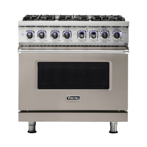 Viking - Professional 7 Series 5.1 Cu. Ft. Freestanding LP Gas Convection Range - Pacific Gray
