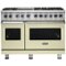 Viking - VGR Freestanding 7-Series Gas 48"W Range - Vanilla Cream-Front_Standard