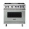 Viking - Freestanding 7 Series Dual Fuel Self-Clean 36"W Range - Arctic Gray-Front_Standard