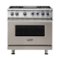 Viking - Freestanding 7 Series Dual Fuel Self-Clean 36"W Range - Pacific Gray-Front_Standard