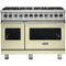Viking - 5-Series Dual Fuel Self-Clean 48"W Sealed Burner Range - Vanilla Cream-Front_Standard