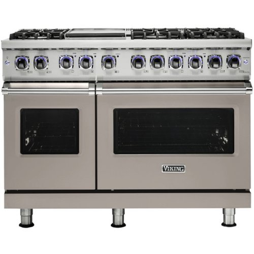 Viking - Professional 7 Series Freestanding Double Oven Gas Convection Range - Pacific Gray
