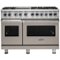 Viking - VGR Freestanding 7-Series Gas 48"W Range - Pacific Gray-Front_Standard