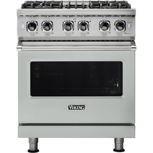 Viking - Professional 5 Series 4.7 Cu. Ft. Freestanding Dual Fuel LP Gas True Convection Range with Self-Cleaning - Arctic gray