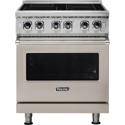 Viking - Professional 5 Series 4.7 Cu. Ft. Freestanding Electric Induction True Convection Range with Self-Cleaning - Pacific Gray-Front_Standard 