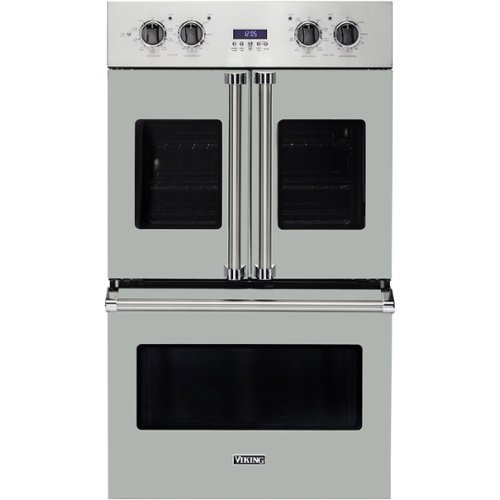Viking - Professional 7 Series 30" Built-In Double Electric Convection Wall Oven - Arctic Gray