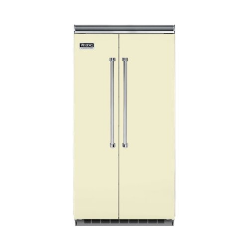 Viking - Professional 5 Series Quiet Cool 25.3 Cu. Ft. Side-by-Side Built-In Refrigerator - Vanilla Cream