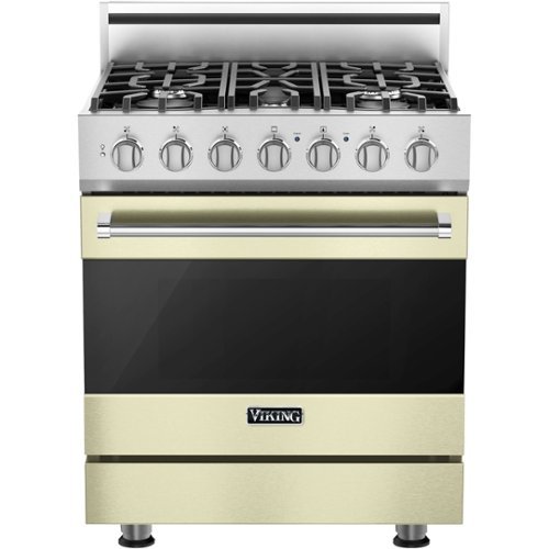 Viking - 3 Series 4.7 Cu. Ft. Freestanding Dual Fuel True Convection Range with Self-Cleaning - Vanilla cream