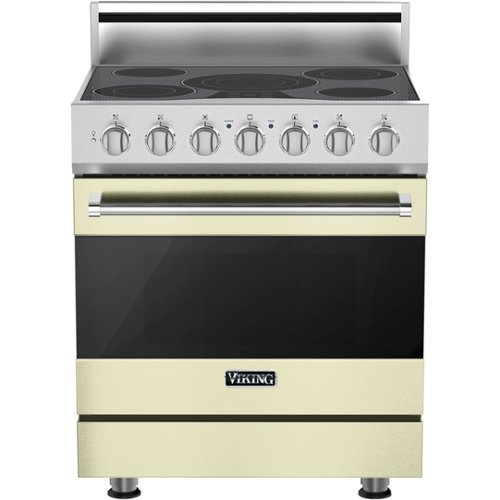 Viking - 3 Series 4.7 Cu. Ft. Freestanding Electric True Convection Range with Self-Cleaning - Vanilla cream