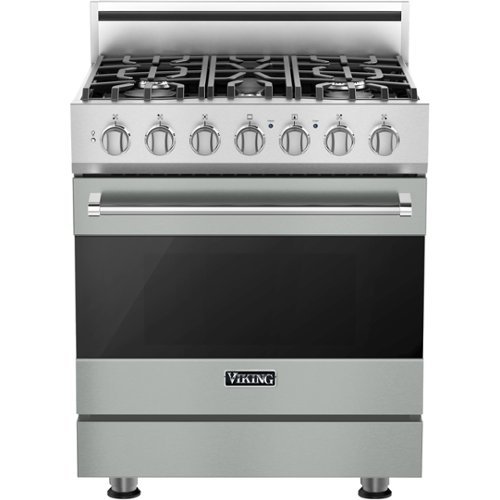 Viking - 3 Series 4.0 Cu. Ft. Freestanding LP Gas Convection Range with Self-Cleaning - Arctic gray