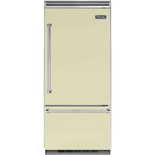 Viking - Professional 5 Series Quiet Cool 20.4 Cu. Ft. Bottom-Freezer Built-In Refrigerator - Vanilla Cream