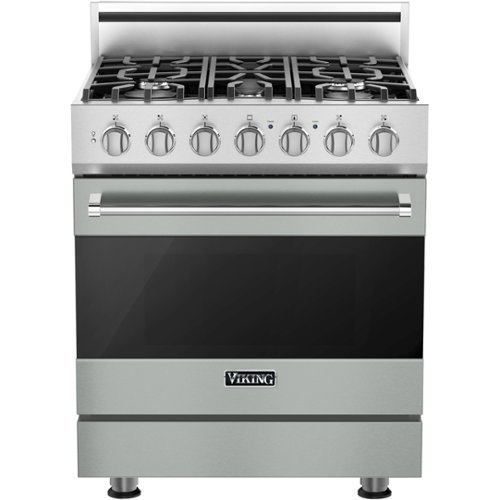 Viking - 3 Series 4.0 Cu. Ft. Freestanding Gas Convection Range with Self-Cleaning - Arctic gray