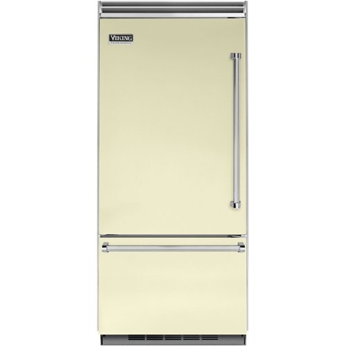 Viking - Professional 5 Series Quiet Cool 20.4 Cu. Ft. Bottom-Freezer Built-In Refrigerator - Vanilla Cream