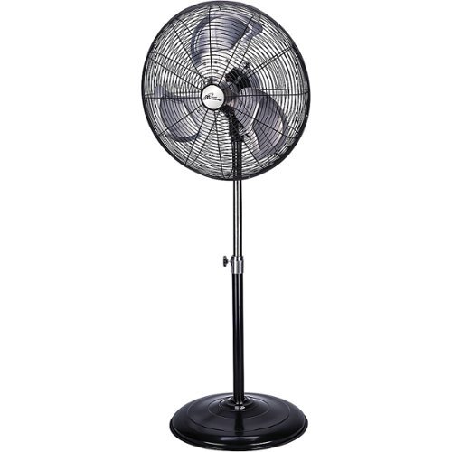 Royal Sovereign - 20" Commercial High Velocity Pedestal Fan - PFNC-20 - Black, Gray-Front_Standard 