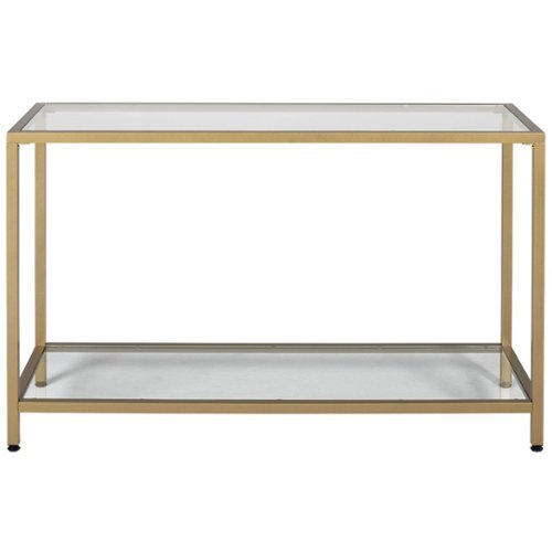 Studio Designs - Camber Rectangular Modern Tempered Glass Sofa Table - Clear